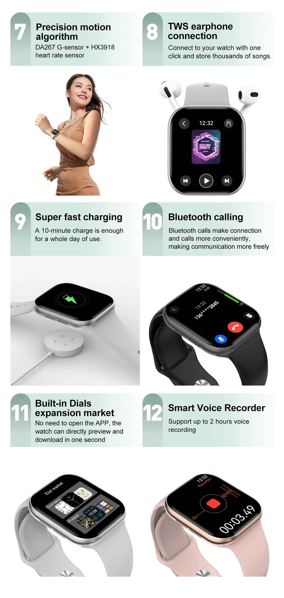 New2025 For Apple GPS Watch 10 Smart Watch NFC Men HD AMOLED Memory Music 3D Surround Bluetooth Call Waterproof Smartwatch Woman New2025 For Apple GPS Watch 10 Smart Watch NFC Men HD AMOLED Memory Music 3D Surround Bluetooth Call Waterproof Smartwatch Woman