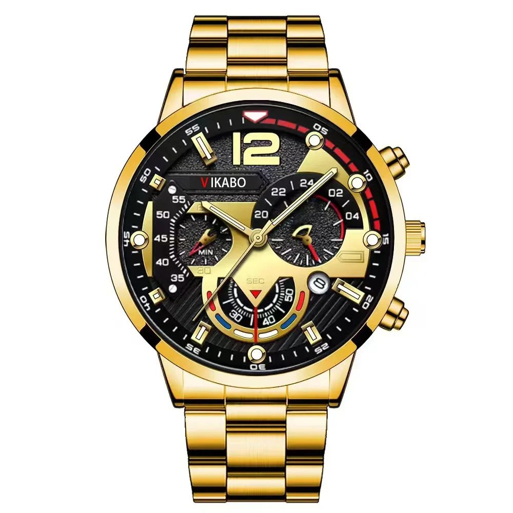 Brand Quartz Watch for Man High-end Steel Band Calendar Watches Luminous Wristwatch Gift Clock Relojes Para Hombre Dropshipping - Image 4