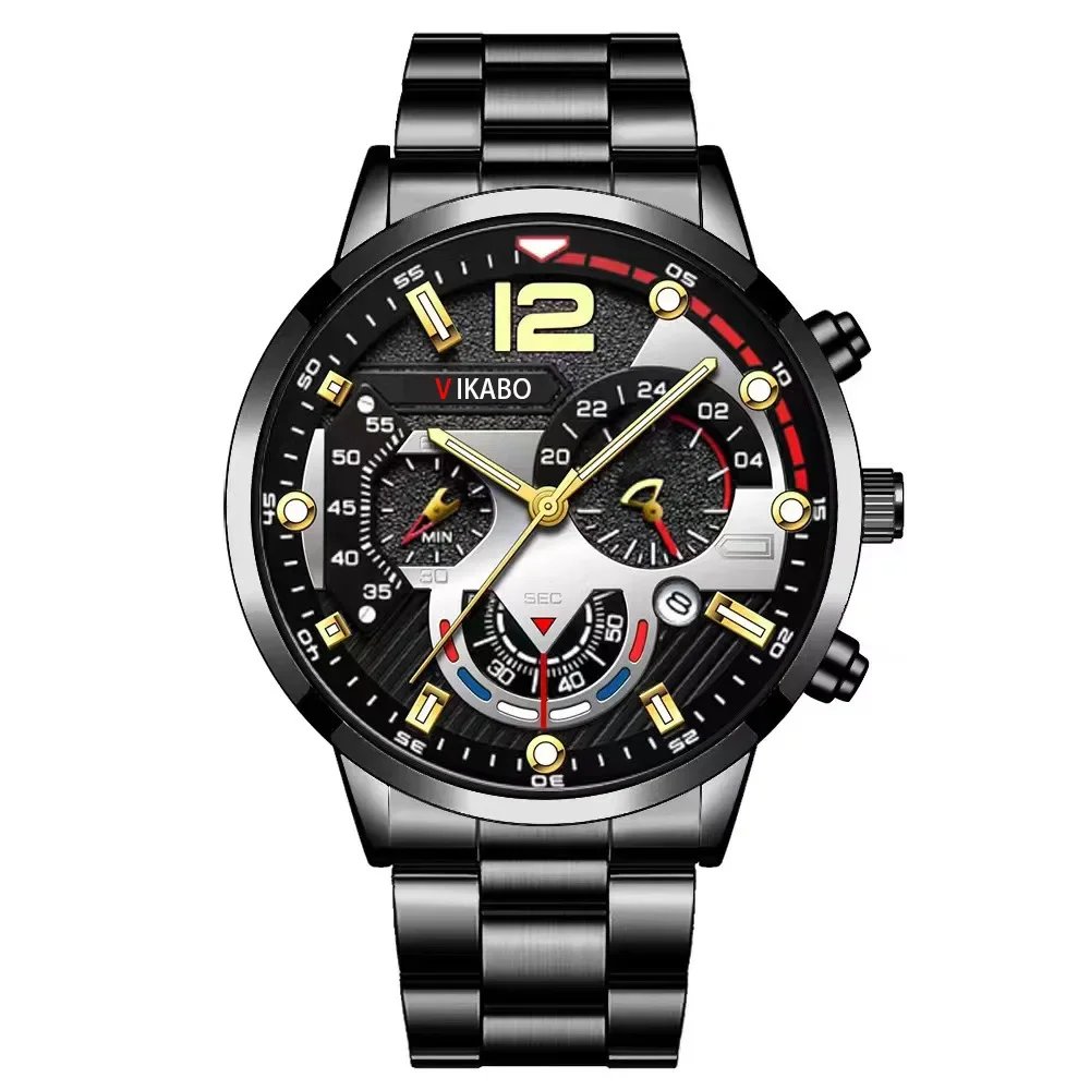 Brand Quartz Watch for Man High-end Steel Band Calendar Watches Luminous Wristwatch Gift Clock Relojes Para Hombre Dropshipping - Image 5