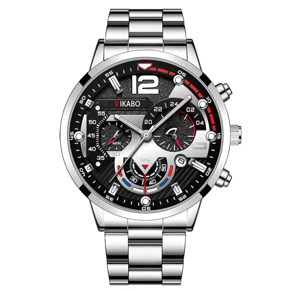 Brand Quartz Watch for Man High-end Steel Band Calendar Watches Luminous Wristwatch Gift Clock Relojes Para Hombre Dropshipping - Image 6