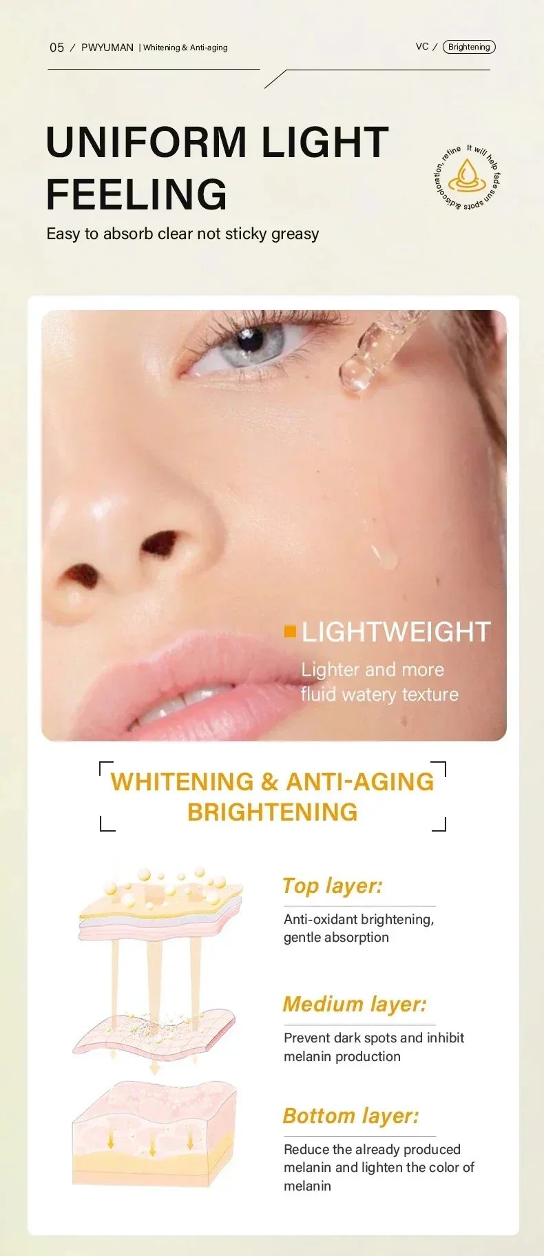 Powerful Dark Spots Remover Whitening Serum Face Freckle Melanin Correcting Anti Pigmentation Brighten Skin Beauty Care Products