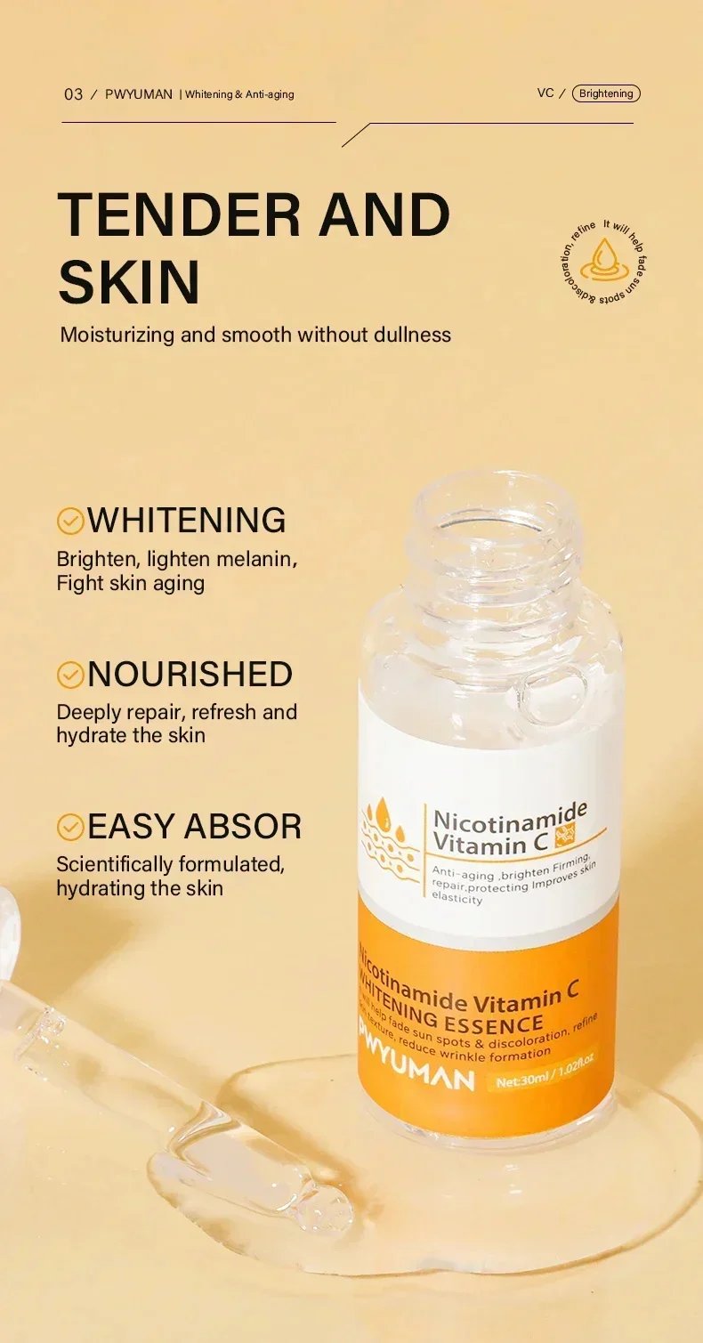 Powerful Dark Spots Remover Whitening Serum Face Freckle Melanin Correcting Anti Pigmentation Brighten Skin Beauty Care Products