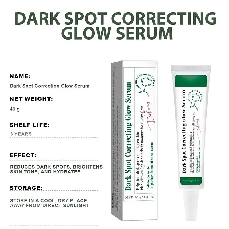 Dark Spot Correcting Glow Serum,Dullness,Acne,And Melanin Remover,Niacinamide Facial Skin Moisturizing Brightening Skincare
