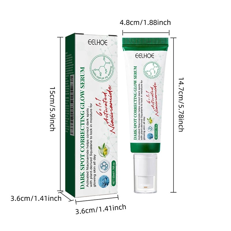 Dark Spot Correcting Glow Serum,Dullness,Acne,And Melanin Remover,Niacinamide Facial Skin Moisturizing Brightening Skincare