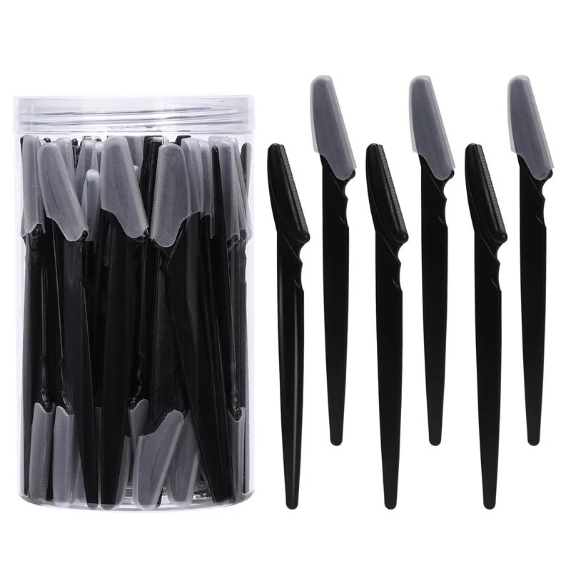 5/10/30/40/66pcs Eyebrow Razors Kit Facial Eye Brow Trimmer Multifunction Facial Hair Removal Tool with Container Safety Beauty