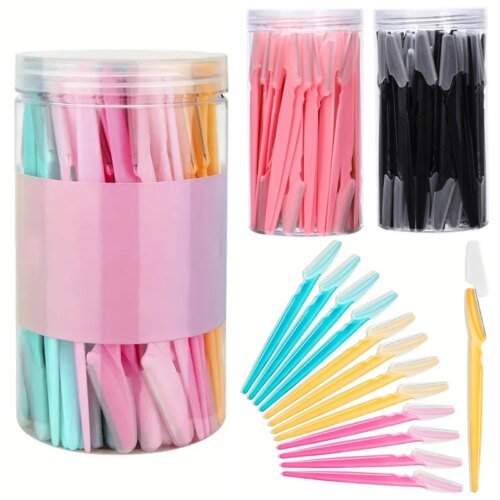 5/10/30/40/66pcs Eyebrow Razors Kit Facial Eye Brow Trimmer Multifunction Facial Hair Removal Tool with Container Safety Beauty