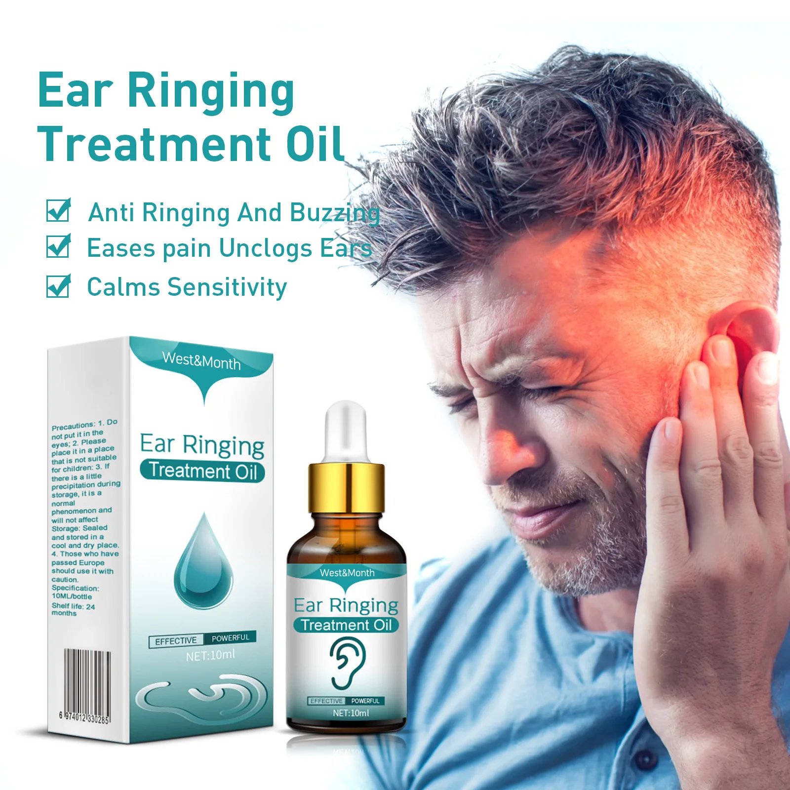 1PC Tinnitus Oil For Improved Ear Health Hearing Ear Ringing Drops Alleviate Deafness Tinnitus Itching Earache 1PC Tinnitus Oil For Improved Ear Health Hearing Ear Ringing Drops Alleviate Deafness Tinnitus Itching Earache
