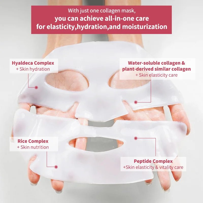 Korean Bio Collagen Anti-aging Face Mask Hyaluronic Acid Deep Hydrating Moisturizing Whitening Lightening Facial Skin Care