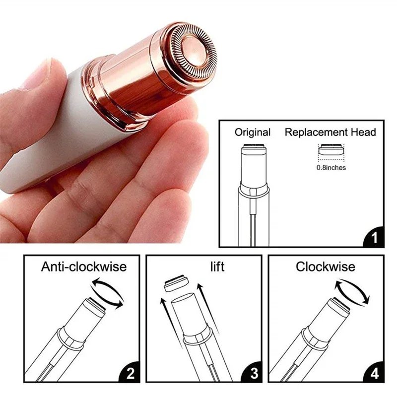 Epilator Face Hair Removal Lipstick Shaver Electric Eyebrow Trimmer Women Hair Remover USB Charging Mini Shaver Epilator
