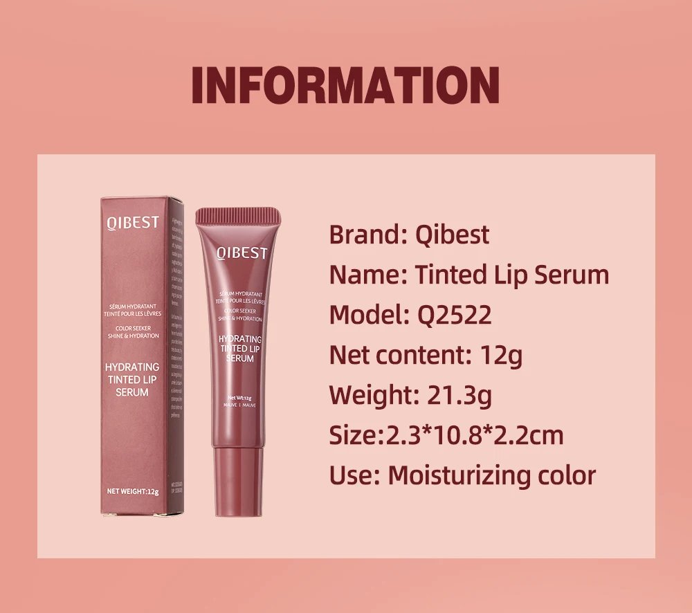 Nude Brown Plumping Lip Gloss Moisturising Colored Lip Oil Transparent Fullness Lips Tint Soft Tube Make Up Beauty Lips Care 12g