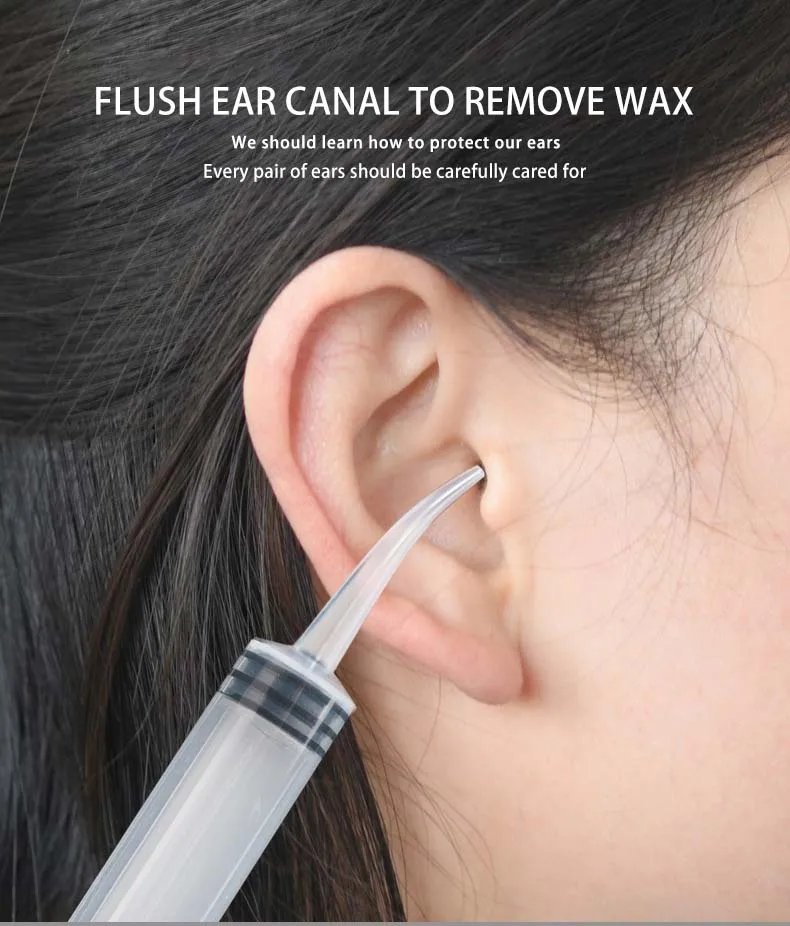 12ML Ear Cleaner Washer Syringer Elbow Rubber Tube Earwax Cleaning Removal Tool Ear Cleaner Wax Removal Ear Cleaner Health Care