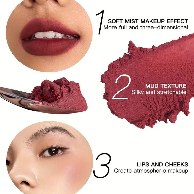 19 colors Matte Velvet Lip Gloss Waterproof Liquid Lipstick Nude Black Lips tint Makeup Lip Glaze Cosmetics Red Lip Stain Beauty