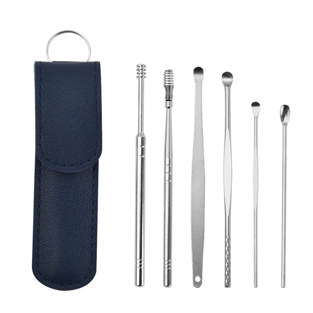 Earwax Remover Ear Cleaner Wax Removal Tool Earpick Sticks Curette Ear Pick Cleaning Ear Cleanser Spoon Health Care Earpick 6PCS