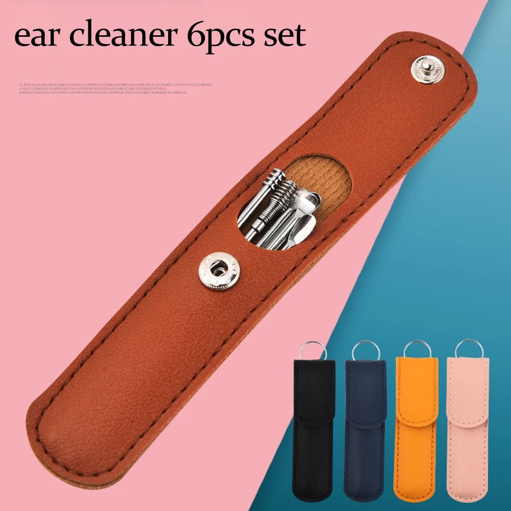 Earwax Remover Ear Cleaner Wax Removal Tool Earpick Sticks Curette Ear Pick Cleaning Ear Cleanser Spoon Health Care Earpick 6PCS