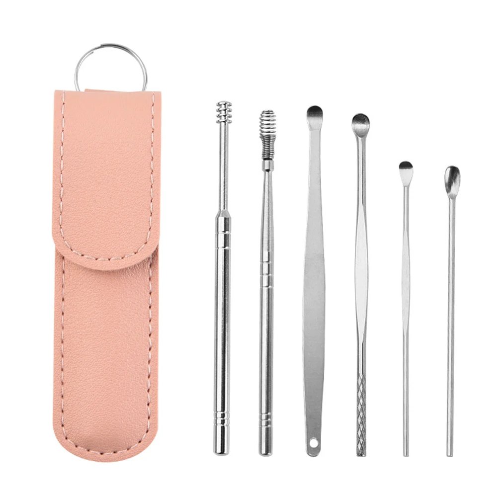 Earwax Remover Ear Cleaner Wax Removal Tool Earpick Sticks Curette Ear Pick Cleaning Ear Cleanser Spoon Health Care Earpick 6PCS