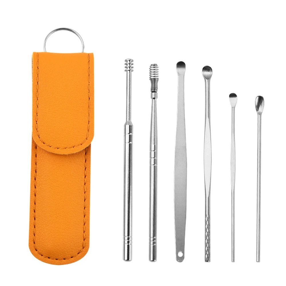 Earwax Remover Ear Cleaner Wax Removal Tool Earpick Sticks Curette Ear Pick Cleaning Ear Cleanser Spoon Health Care Earpick 6PCS