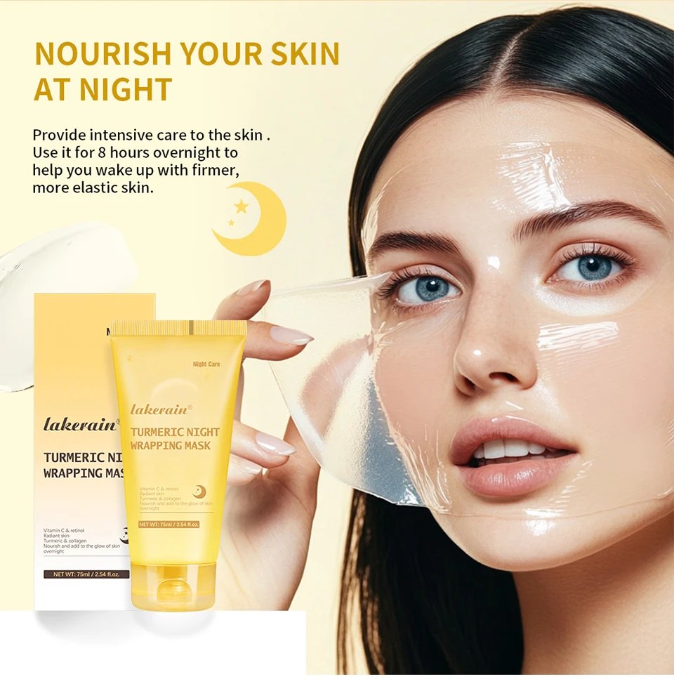 Collagen Jelly Cream Hydrolyzed Collagen Overnight Facial Mask Wrapping Peel-Off Mask Hydrating Firming Moisturizing SkinCare