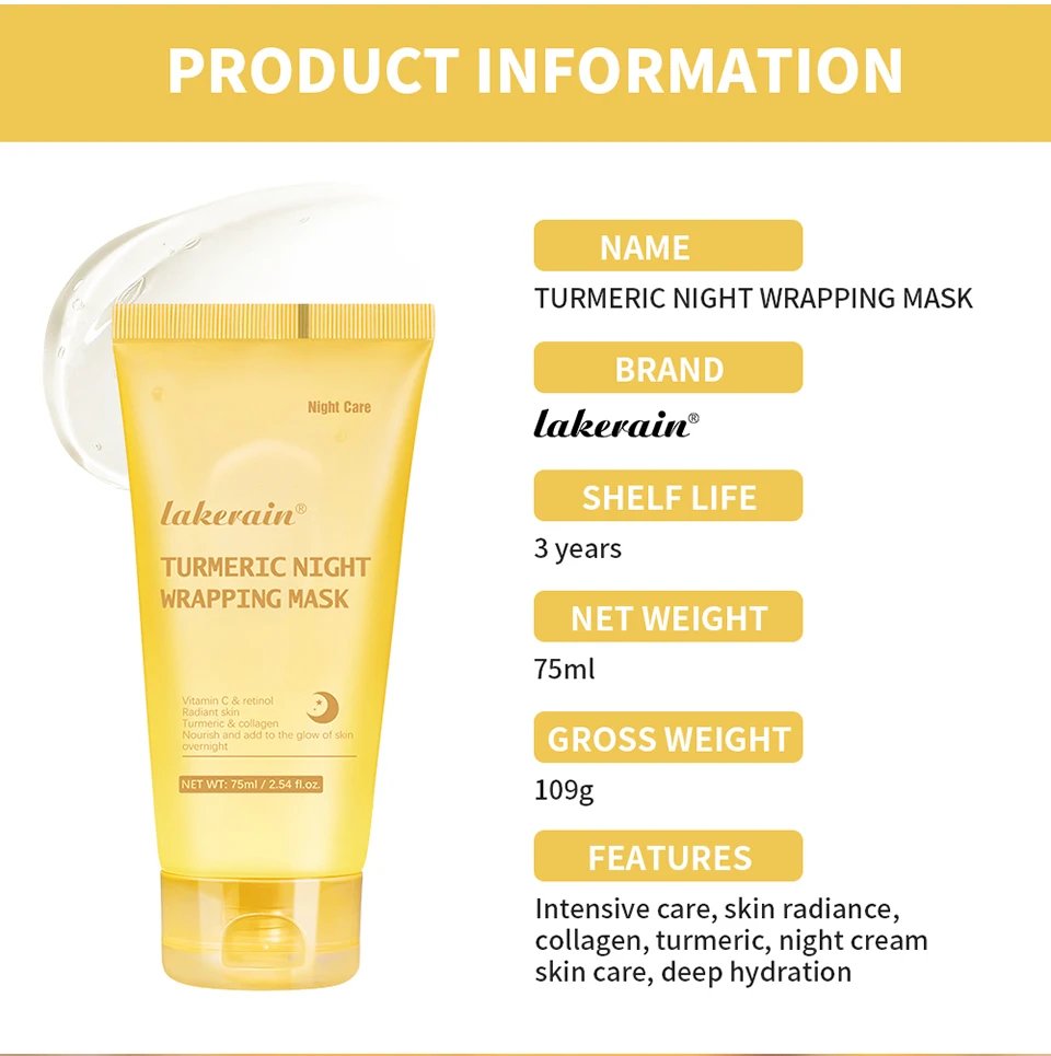 Collagen Jelly Cream Hydrolyzed Collagen Overnight Facial Mask Wrapping Peel-Off Mask Hydrating Firming Moisturizing SkinCare