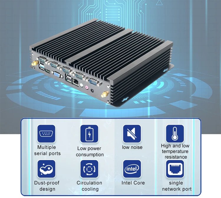 Industrial Mini PC Fanless Computer Core i5 2x Gigabit Ethernet Wireless WIFI COM USB Windows 10 Microcomputer Industrial Mini PC Fanless Computer Core i5 2x Gigabit Ethernet Wireless WIFI COM USB Windows 10 Microcomputer