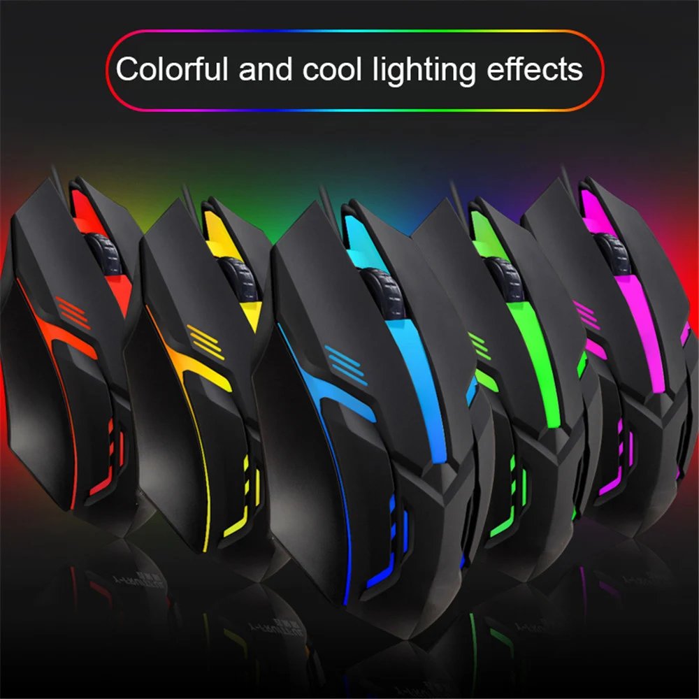 USB Wired Mouse RGB Colorful Gaming Mouse 5000 DPI Optical Wired Mouse Mice Ergonomic Mouse for PC Computer Desktop Macbook Pro