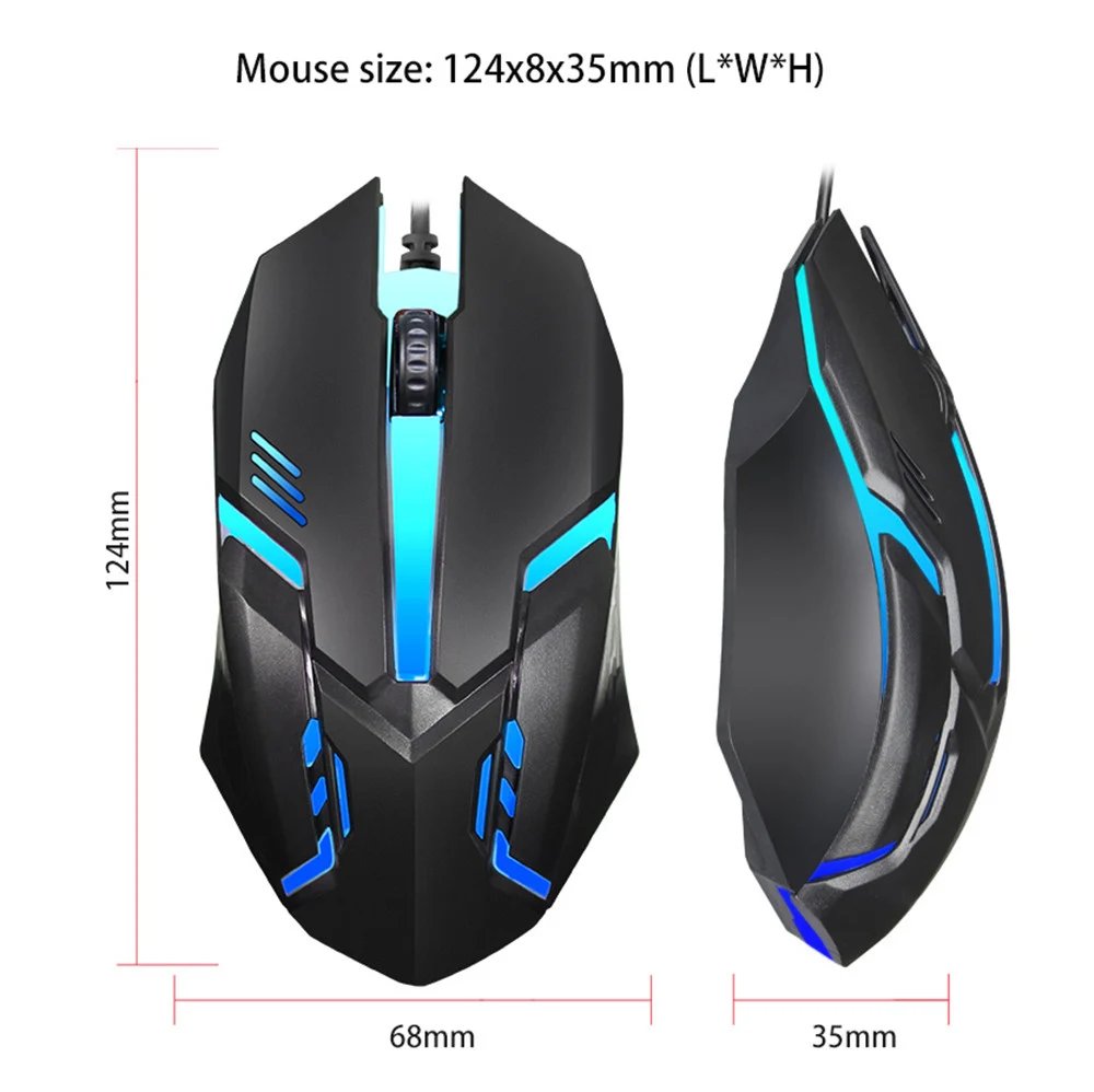 USB Wired Mouse RGB Colorful Gaming Mouse 5000 DPI Optical Wired Mouse Mice Ergonomic Mouse for PC Computer Desktop Macbook Pro