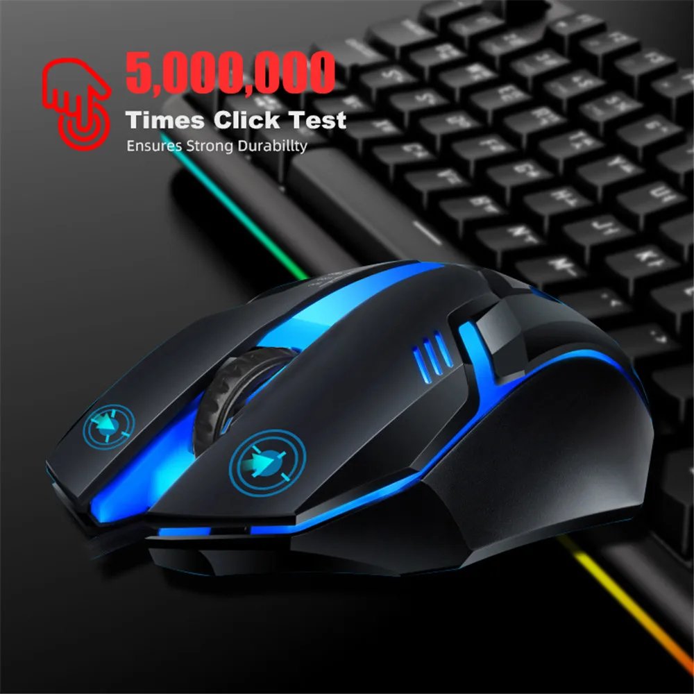 USB Wired Mouse RGB Colorful Gaming Mouse 5000 DPI Optical Wired Mouse Mice Ergonomic Mouse for PC Computer Desktop Macbook Pro