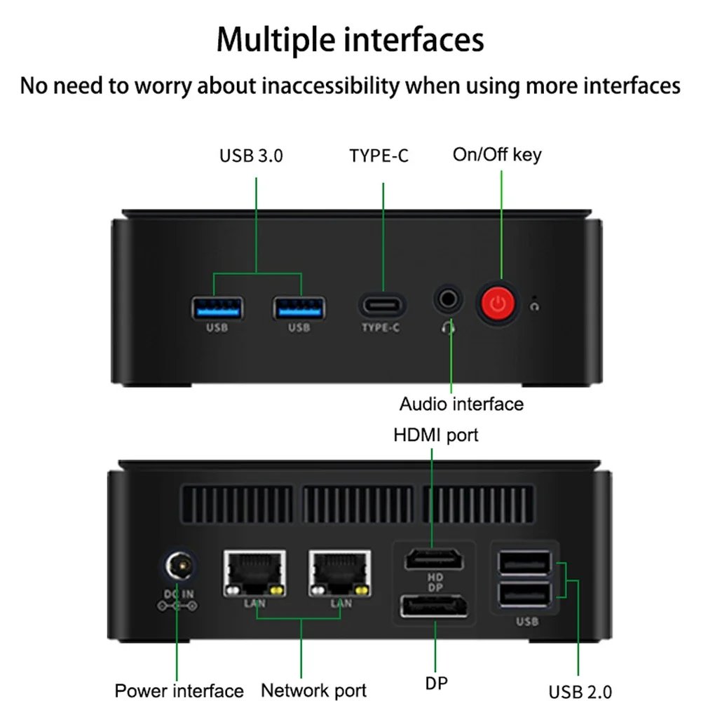 SZBOX R15 R10 Intel N150 N100 Mini PC Windows 11 Pro DDR4 M.2 NVMe SSD Dual 2.5G LAN WiFi6 BT DP Desktop Office Gaming Computer - Image 4