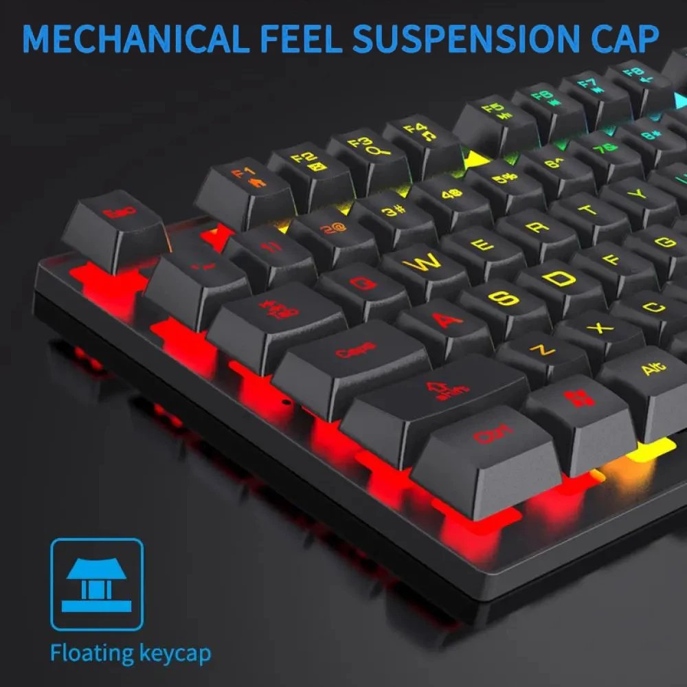 104 key Backlit Mechanical Keyboard Wired Gaming Keyboard waterproof Luminous keyboard And Mouse Set for Gamer PC Laptop Office 104 key Backlit Mechanical Keyboard Wired Gaming Keyboard waterproof Luminous keyboard And Mouse Set for Gamer PC Laptop Office