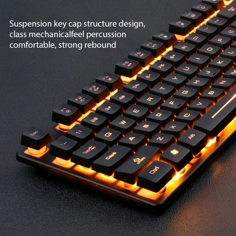 KM320 Keyboard And Mouse Set Waterproof Luminous Game Backlit Keyboard - Image 3