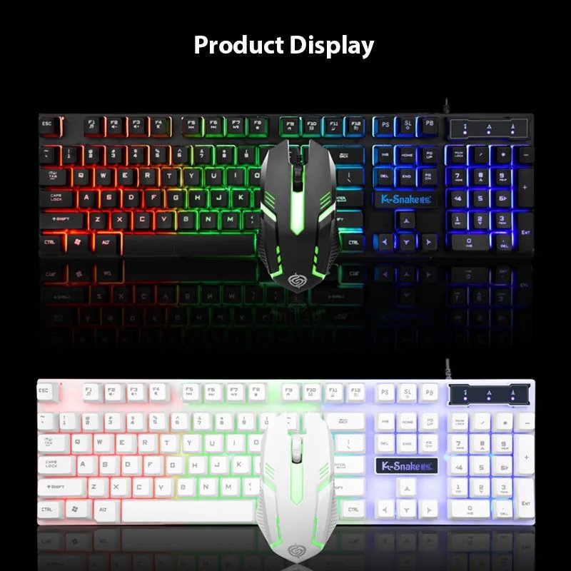 KM320 Keyboard And Mouse Set Waterproof Luminous Game Backlit Keyboard - Image 5