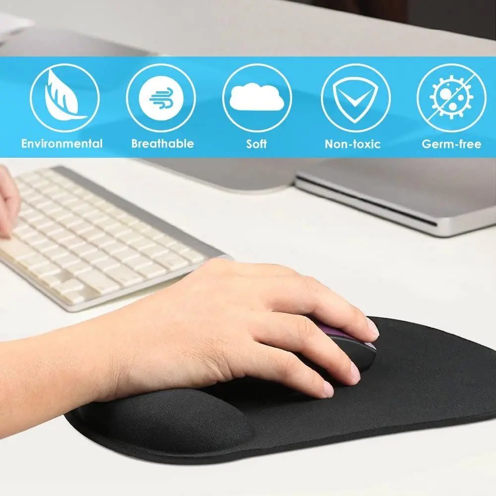 Ergonomic Wrist Rest Mouse Pad Comfortable Wrist Support Non Slip Mice Mat Soft Mousepad For PC Laptop Computer Ergonomic Wrist Rest Mouse Pad Comfortable Wrist Support Non Slip Mice Mat Soft Mousepad For PC Laptop Computer