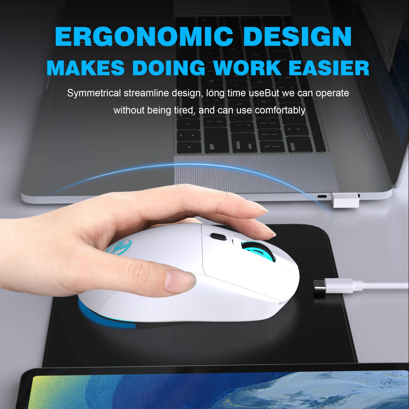 Rechargeable 2.4G USB Wireless Mouse Adjustable 3600dpi 7 Colors RGB Comfortable Mice for Home Office Laptop Computer Gamer Rechargeable 2.4G USB Wireless Mouse Adjustable 3600dpi 7 Colors RGB Comfortable Mice for Home Office Laptop Computer Gamer
