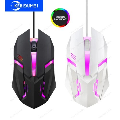 USB Wired Mouse RGB Colorful Mouse 5000DPI Optical Wired Mouse Ergonomic Gaming Mouse Mice for PC Computer Desktop Macbook