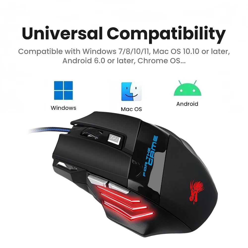 USB Wired Mouse 7 Buttons Backlit Gaming Mouse Office Mouse 7 Grade DPI Optical Mouse Ergonomic Mice for Desktop Laptop Macbook USB Wired Mouse 7 Buttons Backlit Gaming Mouse Office Mouse 7 Grade DPI Optical Mouse Ergonomic Mice for Desktop Laptop Macbook