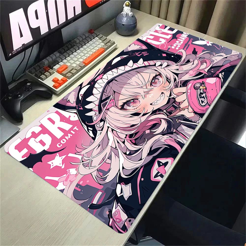 Girls and Cat Xxl Mouse Pad 900x400 Kawaii Anime Girl Deskmat Pc Gaming Accessories Computer Offices Non-slip Mousepad Keyboard - Image 2