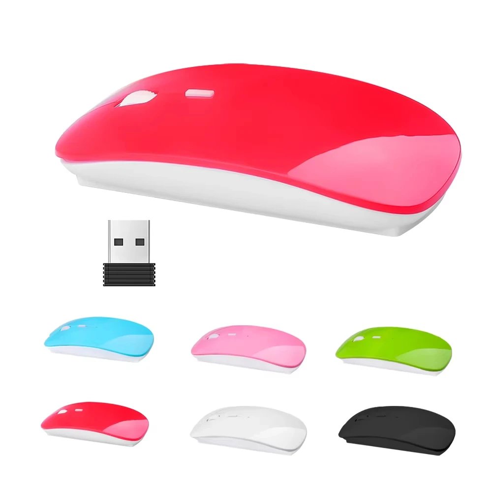 Slim Wireless Mouse 2.4GHz Optical Mice 1600DPI USB Receiver Gamer Office Thin Mouse Ergonomic Design Mice For PC Laptop Desktop - Image 4