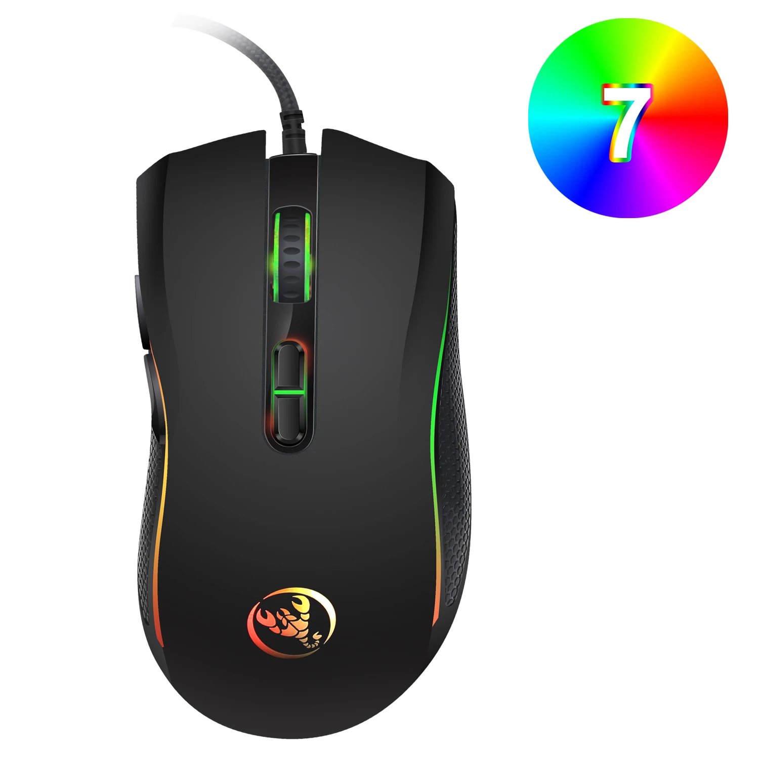 Popular choice HXSJ A869 optical ergonomic RGB ABS 4-level resolution adjustment wired gaming mouse for laptop and PC - Image 5