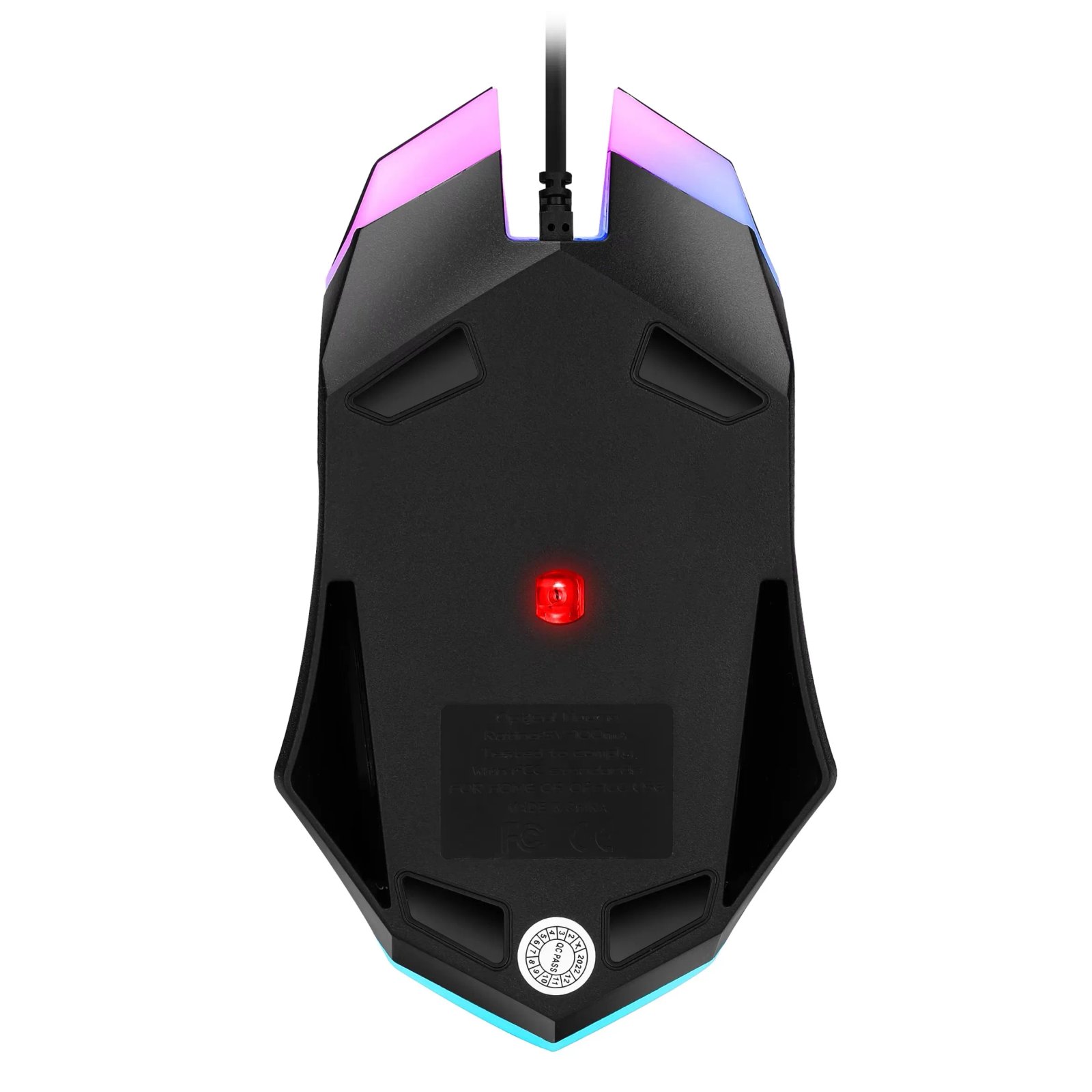 F1 Wired 3 Keys Mouse Colorful Lighting Gaming and Office For Microsoft Windows and Apple IOS System - Image 2