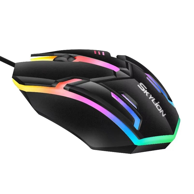F1 Wired 3 Keys Mouse Colorful Lighting Gaming and Office For Microsoft Windows and Apple IOS System - Image 6