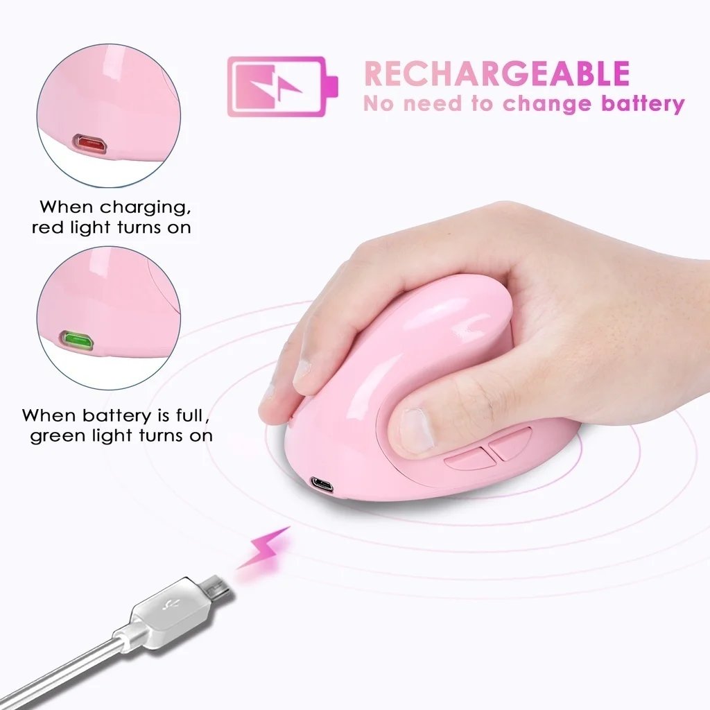 JOMAA Rechargeable Vertical Mouse Wireless USB 2.4G Right Hand Ergonomic Mice for Computer Laptop Gaming Mouse JOMAA Rechargeable Vertical Mouse Wireless USB 2.4G Right Hand Ergonomic Mice for Computer Laptop Gaming Mouse