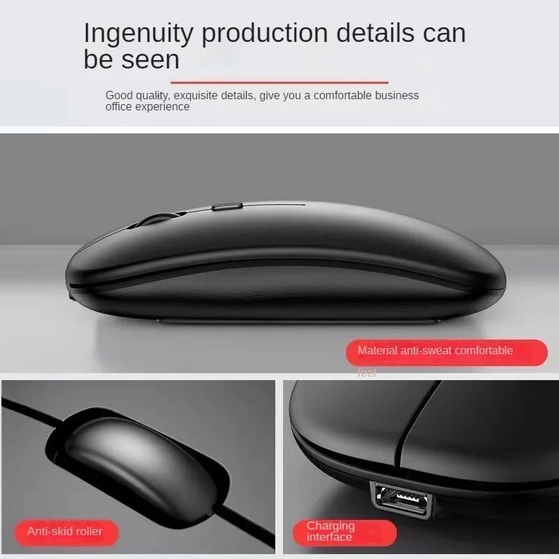 Wireless Mouse For Laptop PC Bluetooth Rechargeable Mouses Computer Silent Mice USB mouse Ergonomic Gaming Mouse For Xiaomi Pad - Image 4