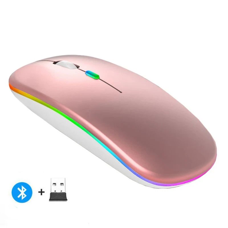 Wireless Mouse Rechargeable Silent LED Backlit Mice PC Laptop Computer Mous 2.4Ghz Receiver Bluetooth Dual Mode Optical Mice Wireless Mouse Rechargeable Silent LED Backlit Mice PC Laptop Computer Mous 2.4Ghz Receiver Bluetooth Dual Mode Optical Mice