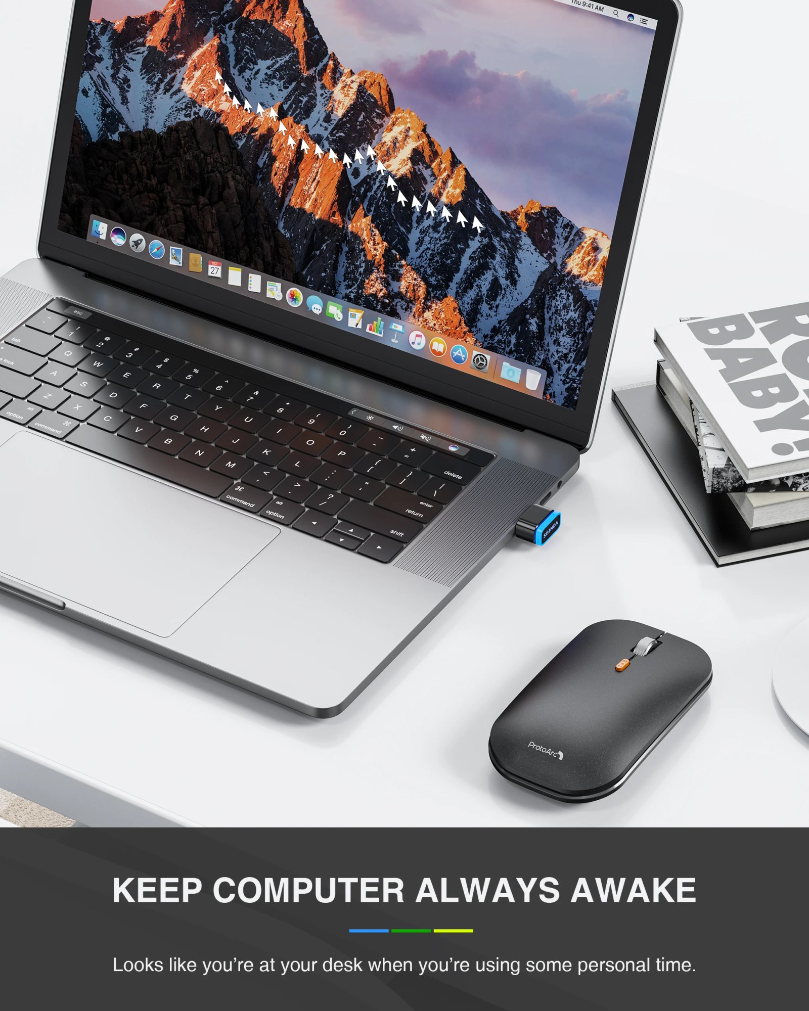 Undetectable Mouse Mover Keeps Computer Awake Simulate Mouse USB Mouse Jiggler Seenda Computer Accessories - Image 2