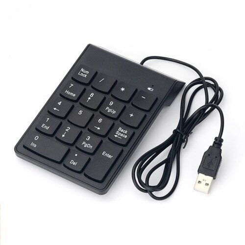 Universal USB Wired Keyboard Mini 18 Keys Digital Number Keypad for Laptop Desktop PC Computer Numpad