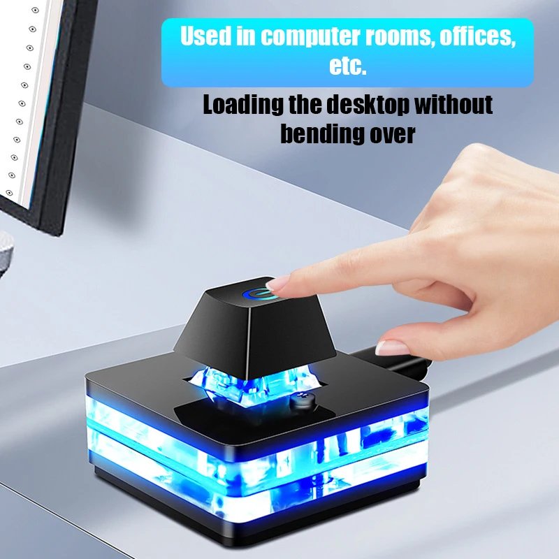 1.8M Desktop Computer Power Switch with LED Lights PC Motherboard External Start Power On/Off Button Extension Cable For Home Of - Image 3