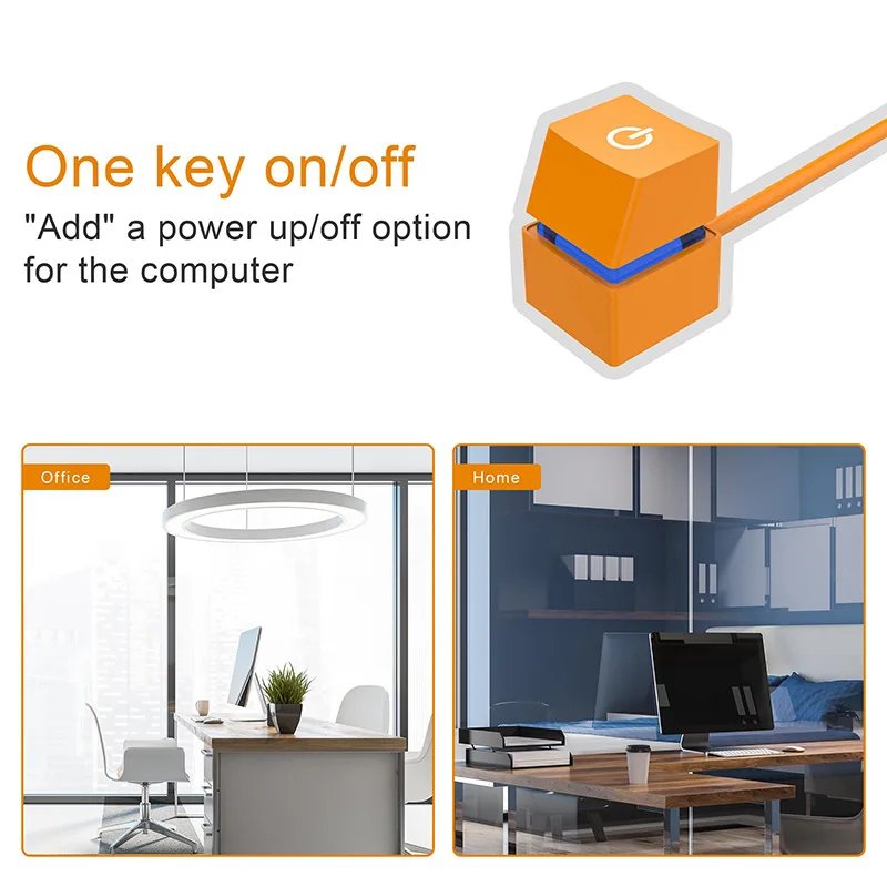 1.8M Desktop Computer Power Switch with LED Lights PC Motherboard External Start Power On/Off Button Extension Cable For Home Of 1.8M Desktop Computer Power Switch with LED Lights PC Motherboard External Start Power On/Off Button Extension Cable For Home Of