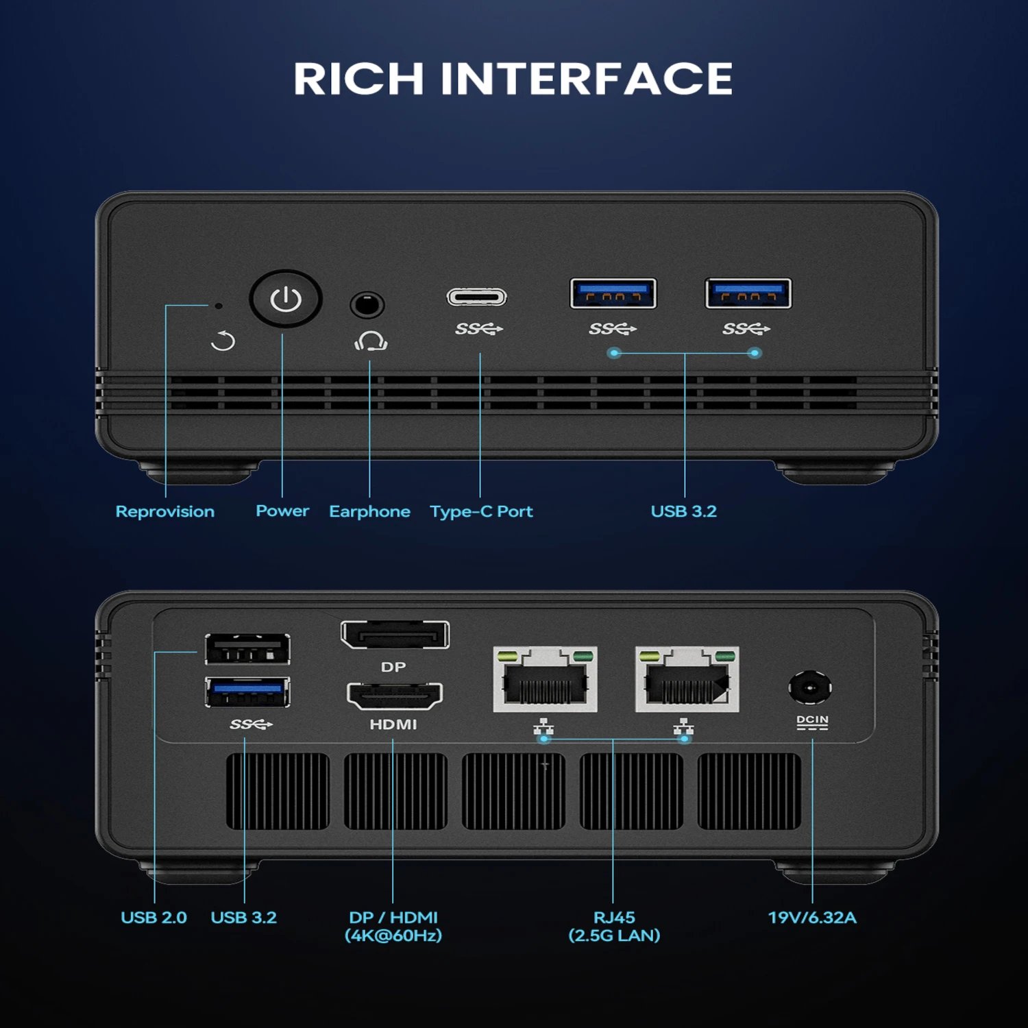 Adreamer Mini PC AriesBox AMD Ryzen R9 7940HS 8GB RAM DDR4 Desktop Computer WiFi Bluetooth Win11 OS For Business Office - Image 6