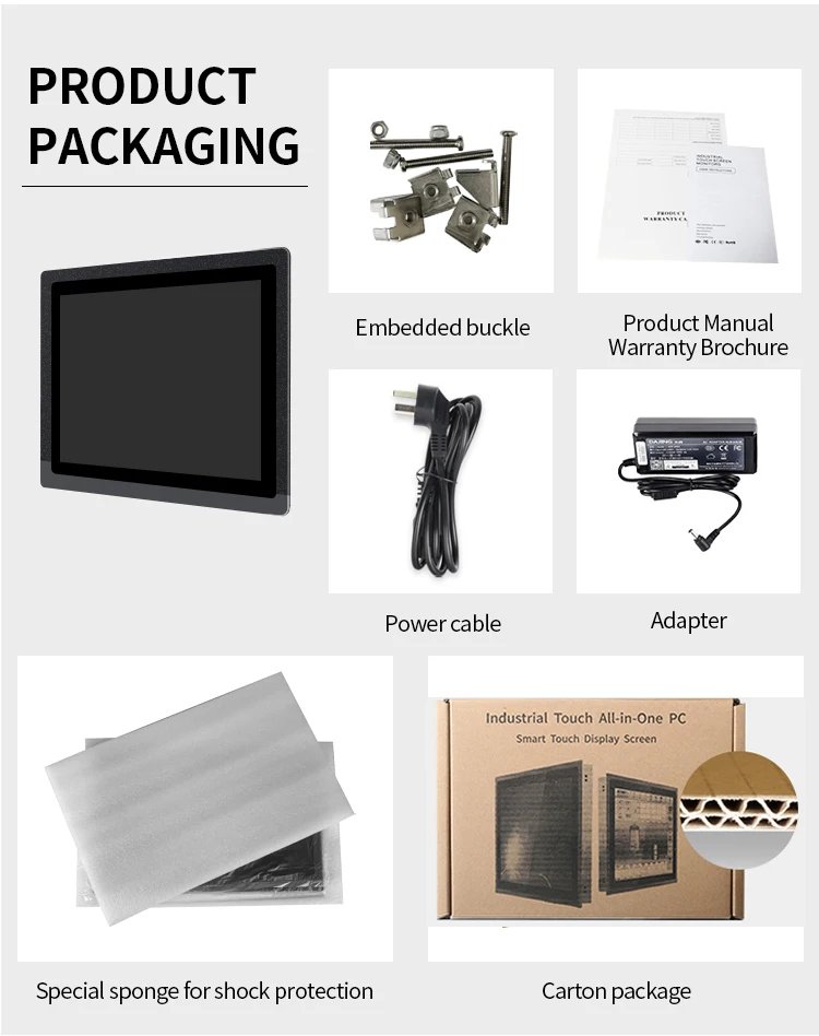 Industrial All-in-One PC Tablet 10-Point Touch Core i7 13th Gen Win 11 MES Workstation Mounted Embedded Computer