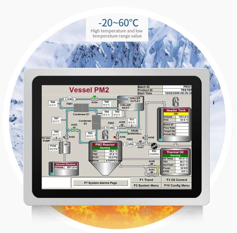 Industrial All-in-One PC Tablet 10-Point Touch Core i7 13th Gen Win 11 MES Workstation Mounted Embedded Computer