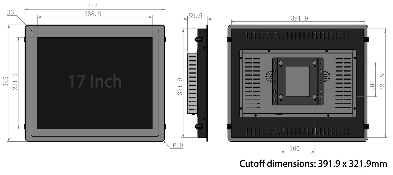 Industrial All-in-One PC Tablet 10-Point Touch Core i7 13th Gen Win 11 MES Workstation Mounted Embedded Computer